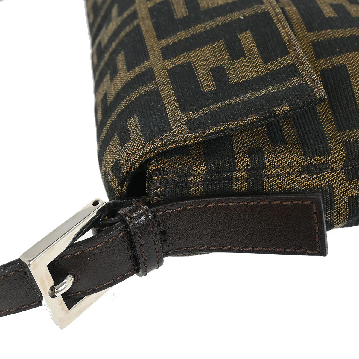 Fendi Brown Zucca Baguette Handbag - Image 4
