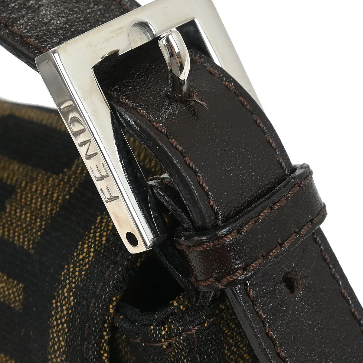 Fendi Brown Zucca Baguette Handbag - Image 5