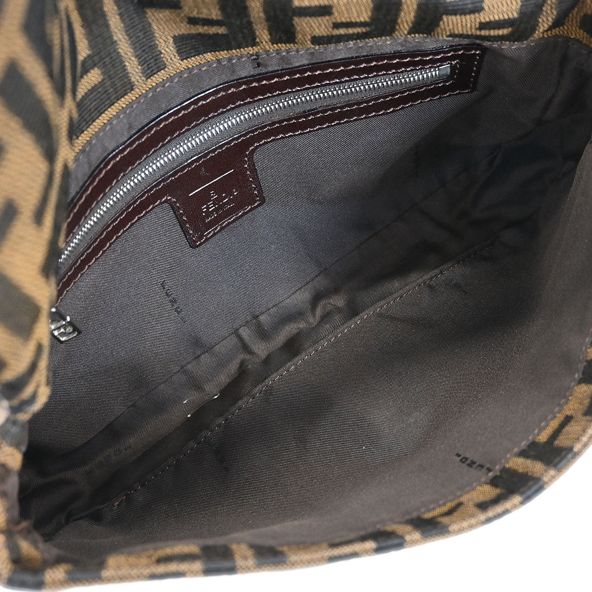 Fendi Brown Zucca Baguette Handbag - Image 7