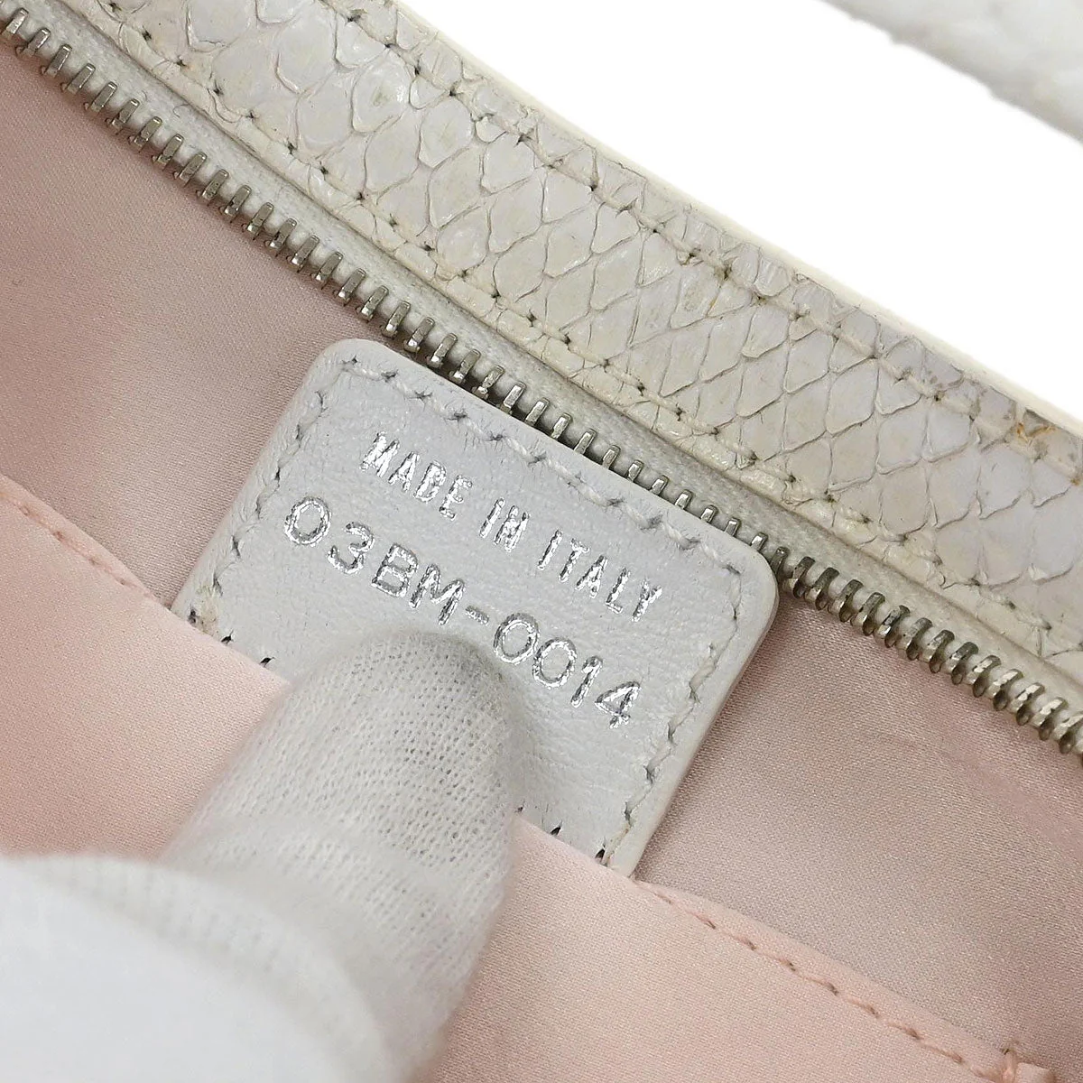 Christian Dior * White Python Ballet Corset Bag Handbag - Image 10