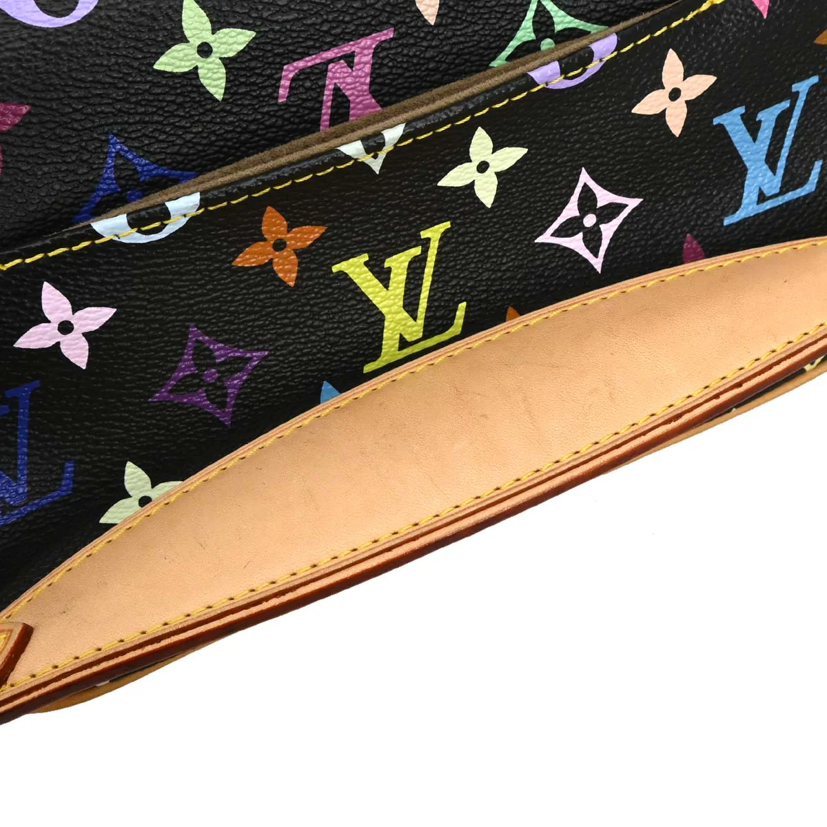 Louis Vuitton Black Monogram Multicolor Marilyn Handbag M40128 - Image 3