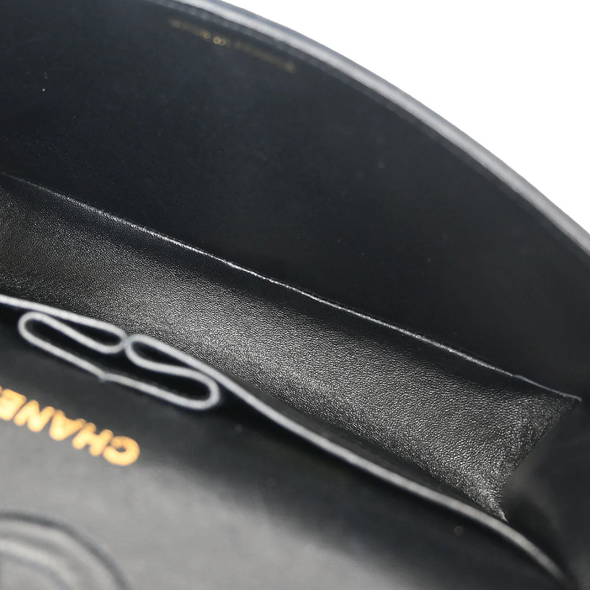 Chanel 1997-1999 Black Suede Medium Classic Double Flap Shoulder Bag - Image 8