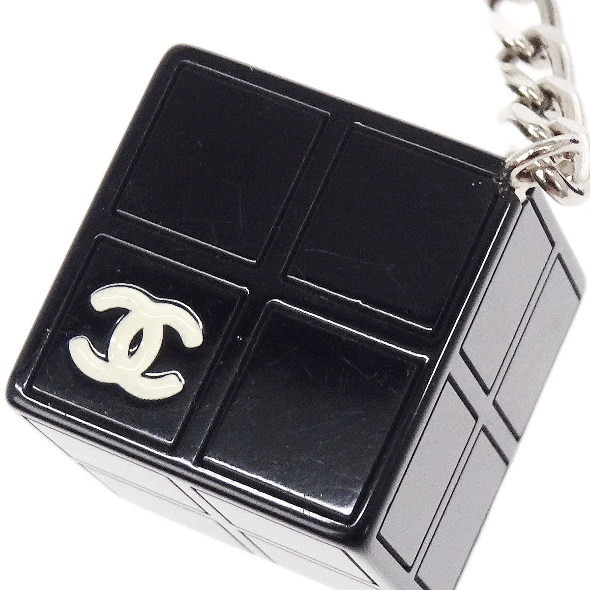 Chanel Square Chain Belt Silver 04S Small Good - Image 3