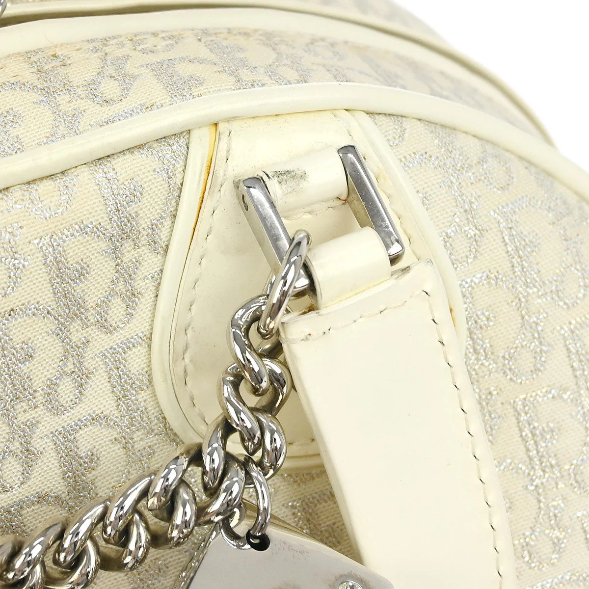 Christian Dior White Gambler Dice Trotter Handbag - Image 4