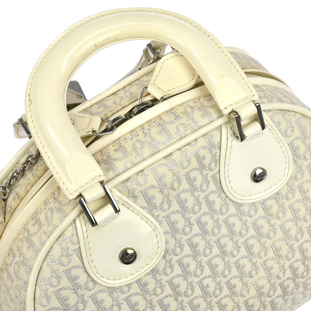 Christian Dior White Gambler Dice Trotter Handbag - Image 7