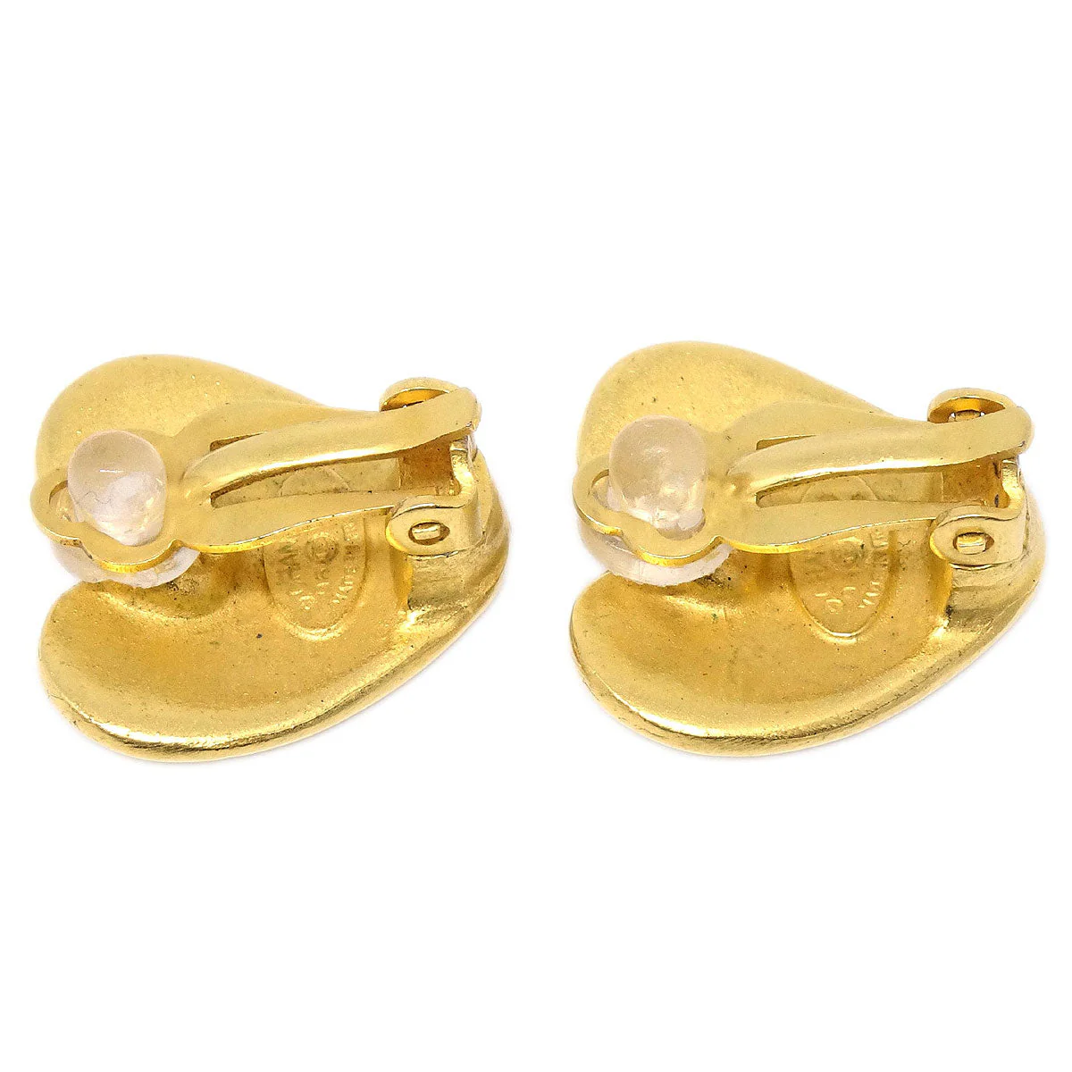 Chanel Heart Clip-On Earrings Gold 95P - Image 3