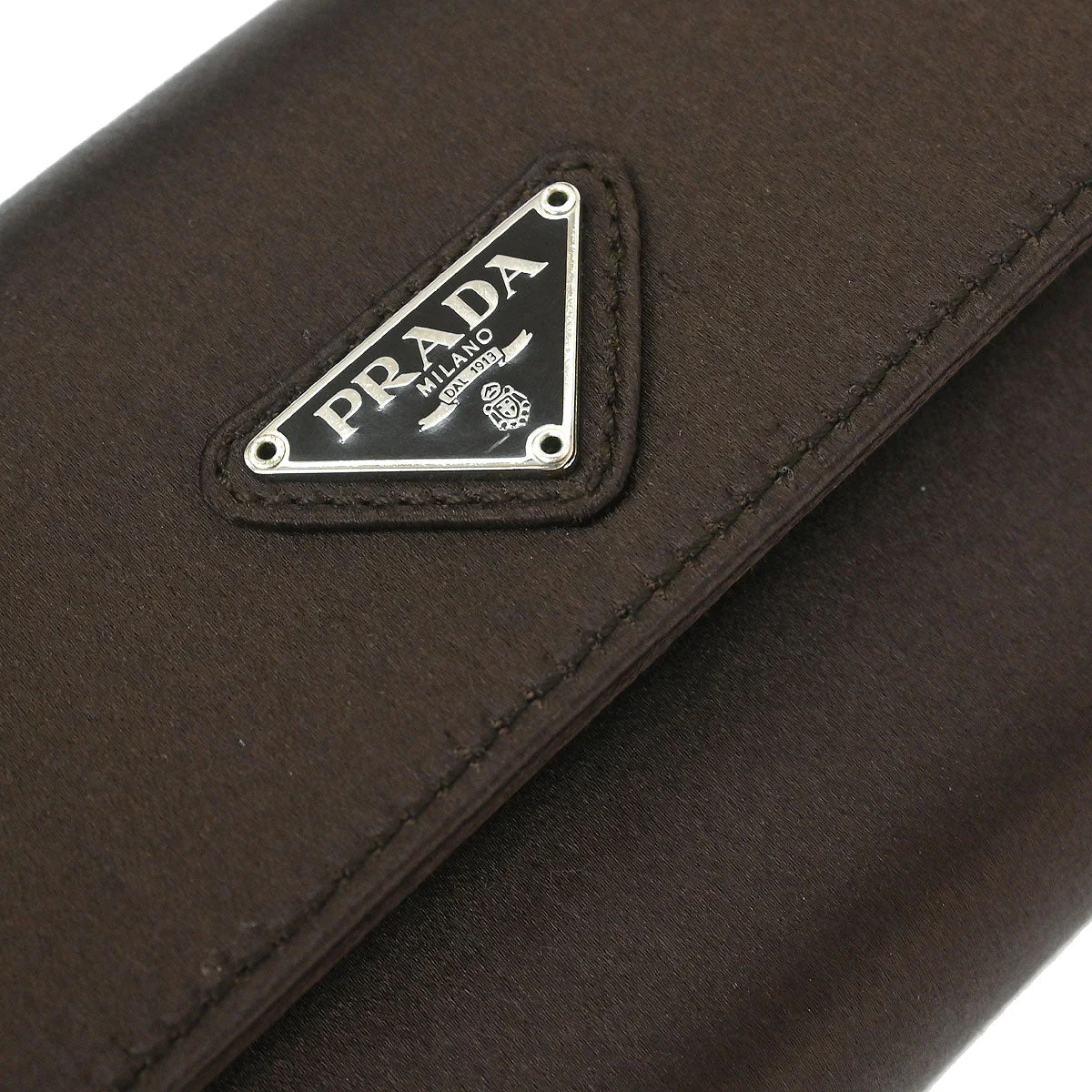 Prada Brown Satin Handbag - Image 3