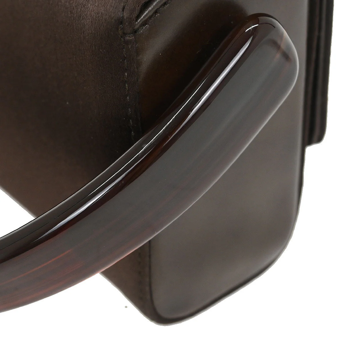 Prada Brown Satin Handbag - Image 6