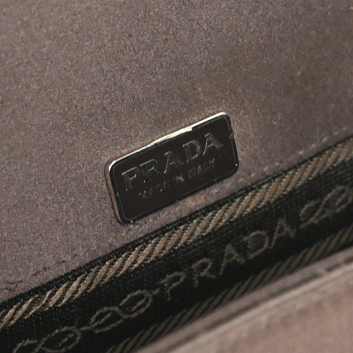 Prada Brown Satin Handbag - Image 8