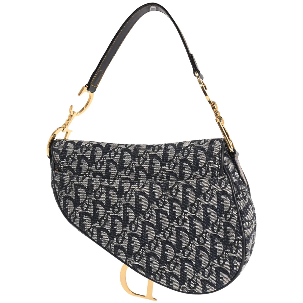 Christian Dior Navy Trotter Saddle Handbag - Image 2