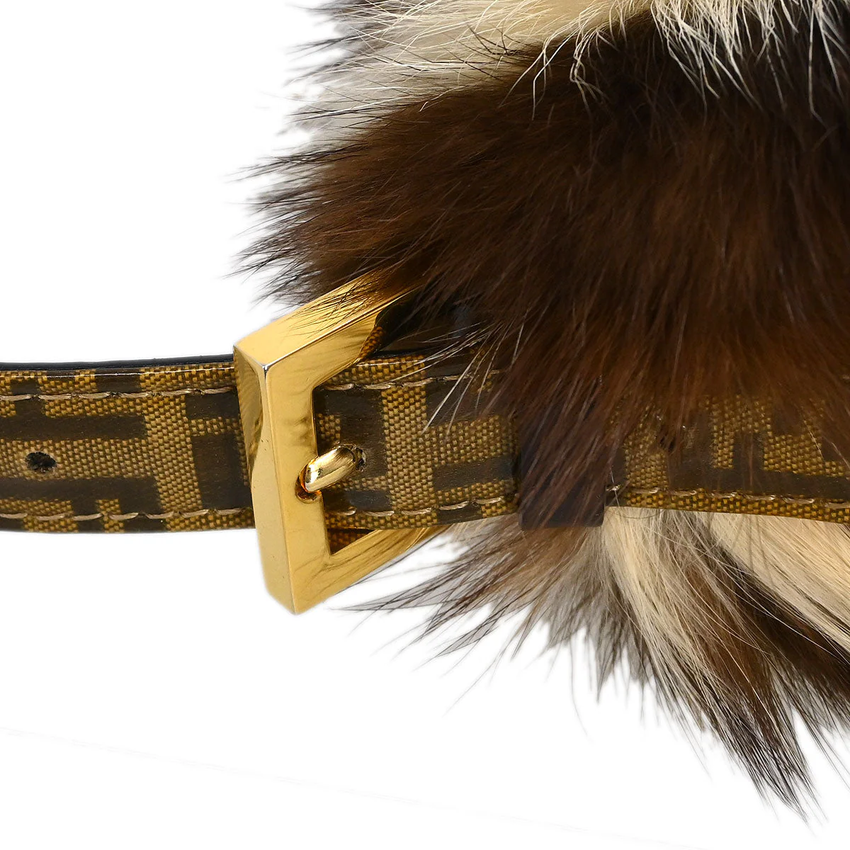 Fendi * 2000 Fitch Fur Inlay Baguette Bag - Image 4