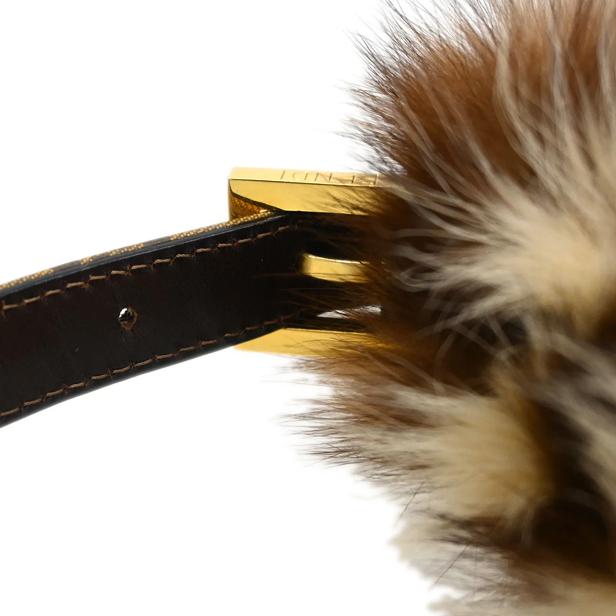 Fendi * 2000 Fitch Fur Inlay Baguette Bag - Image 6