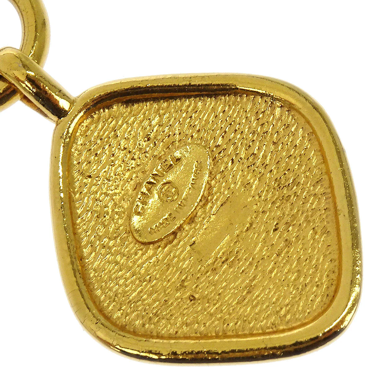 Chanel Rhombus Chain Pendant Necklace Gold - Image 3