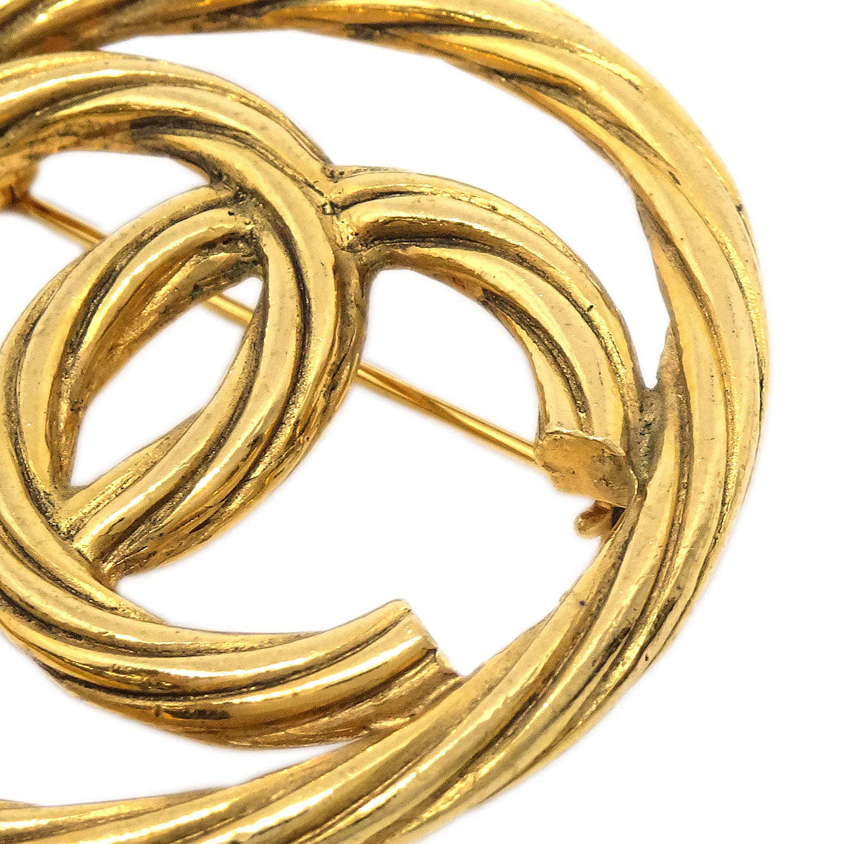 Chanel Medallion Brooch Pin Gold 1268 - Image 2