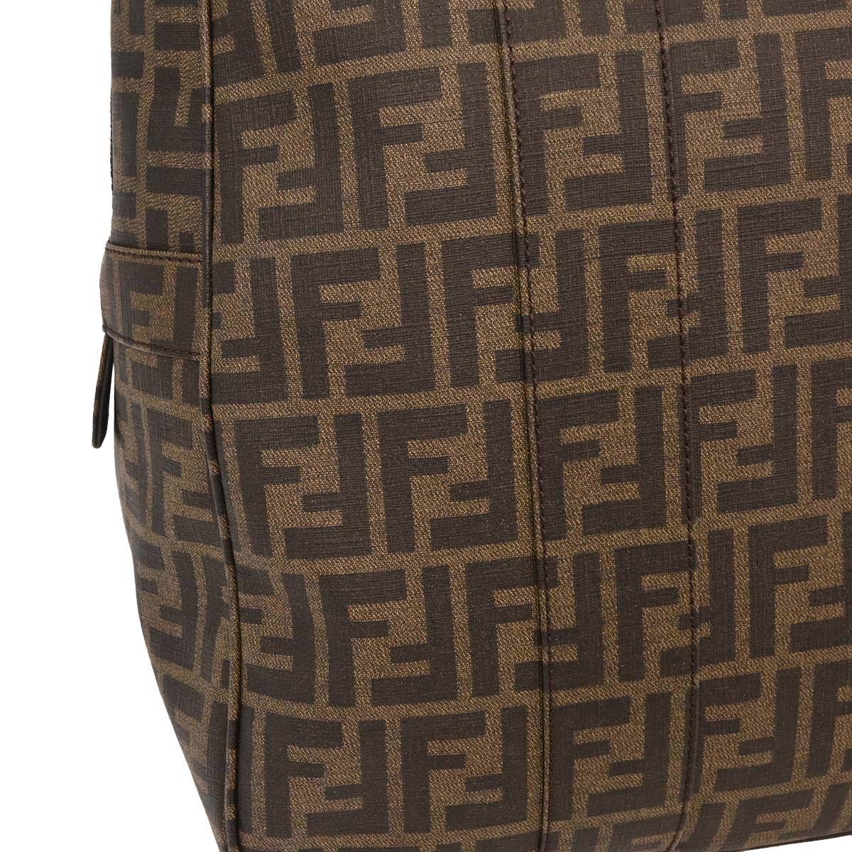 Fendi Brown PVC Zucca Duffle Handbag - Image 3