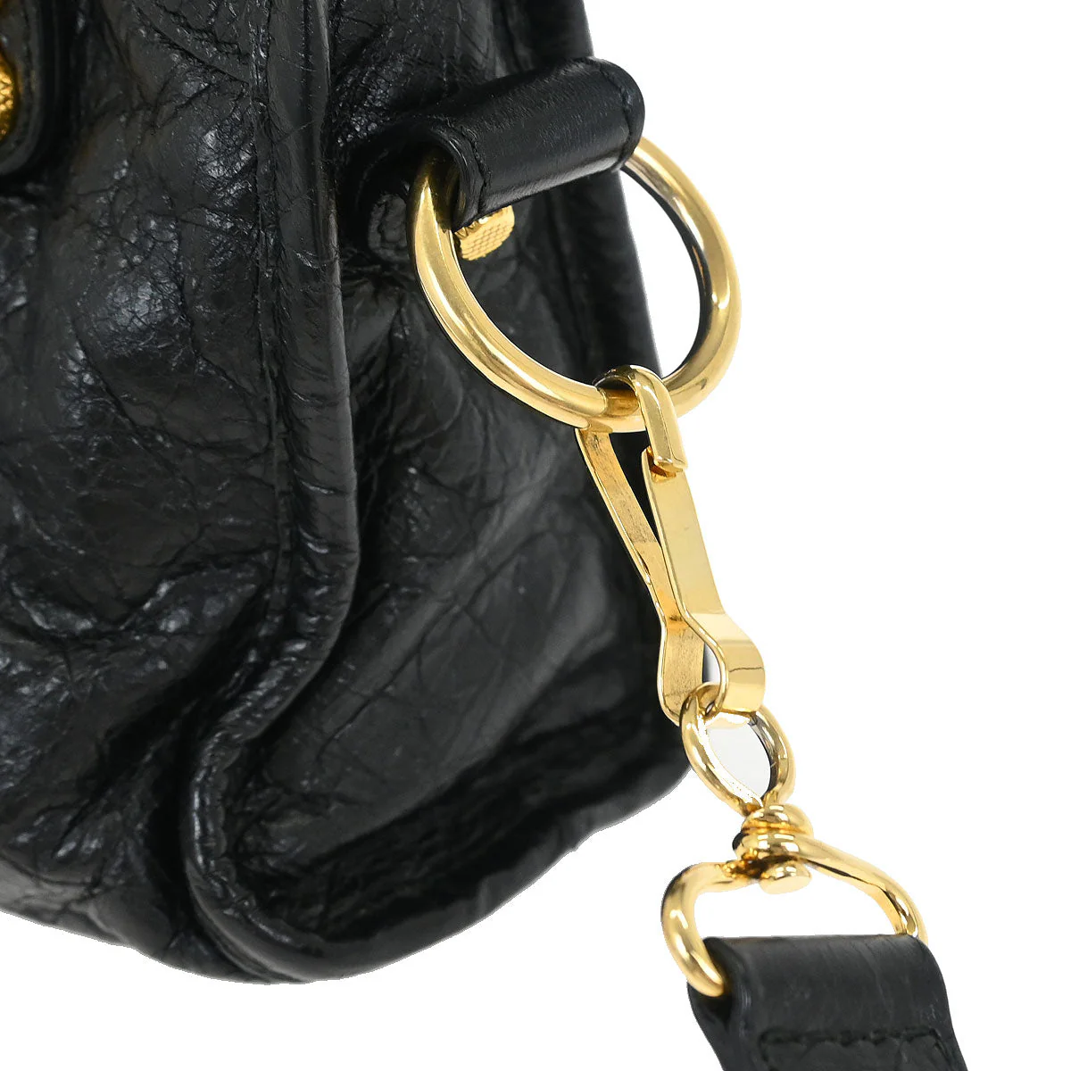 Balenciaga Black Lambskin Mini City 2way Shoulder Handbag - Image 4