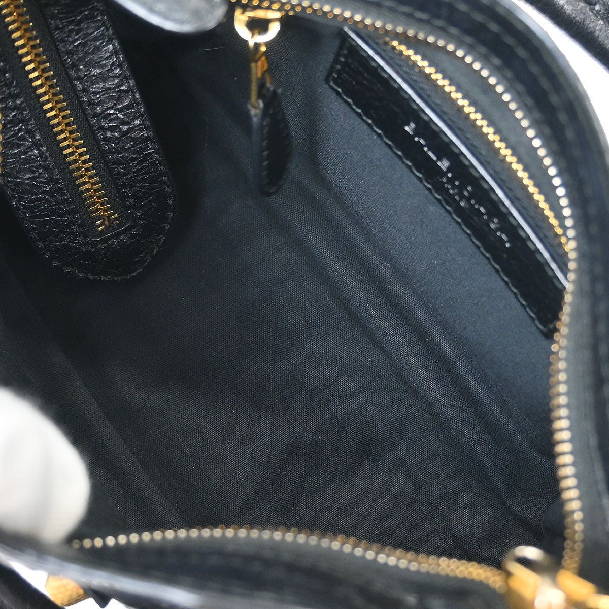 Balenciaga Black Lambskin Mini City 2way Shoulder Handbag - Image 9
