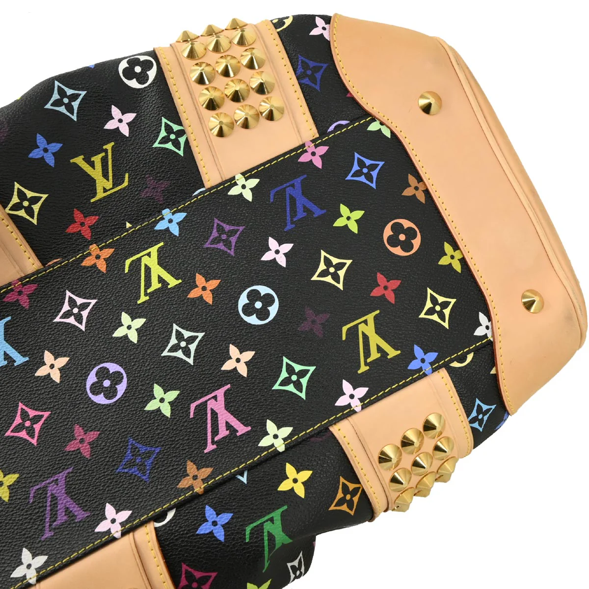 Louis Vuitton Black Multicolor Courtney GM 2way Shoulder Handbag M40261 - Image 7