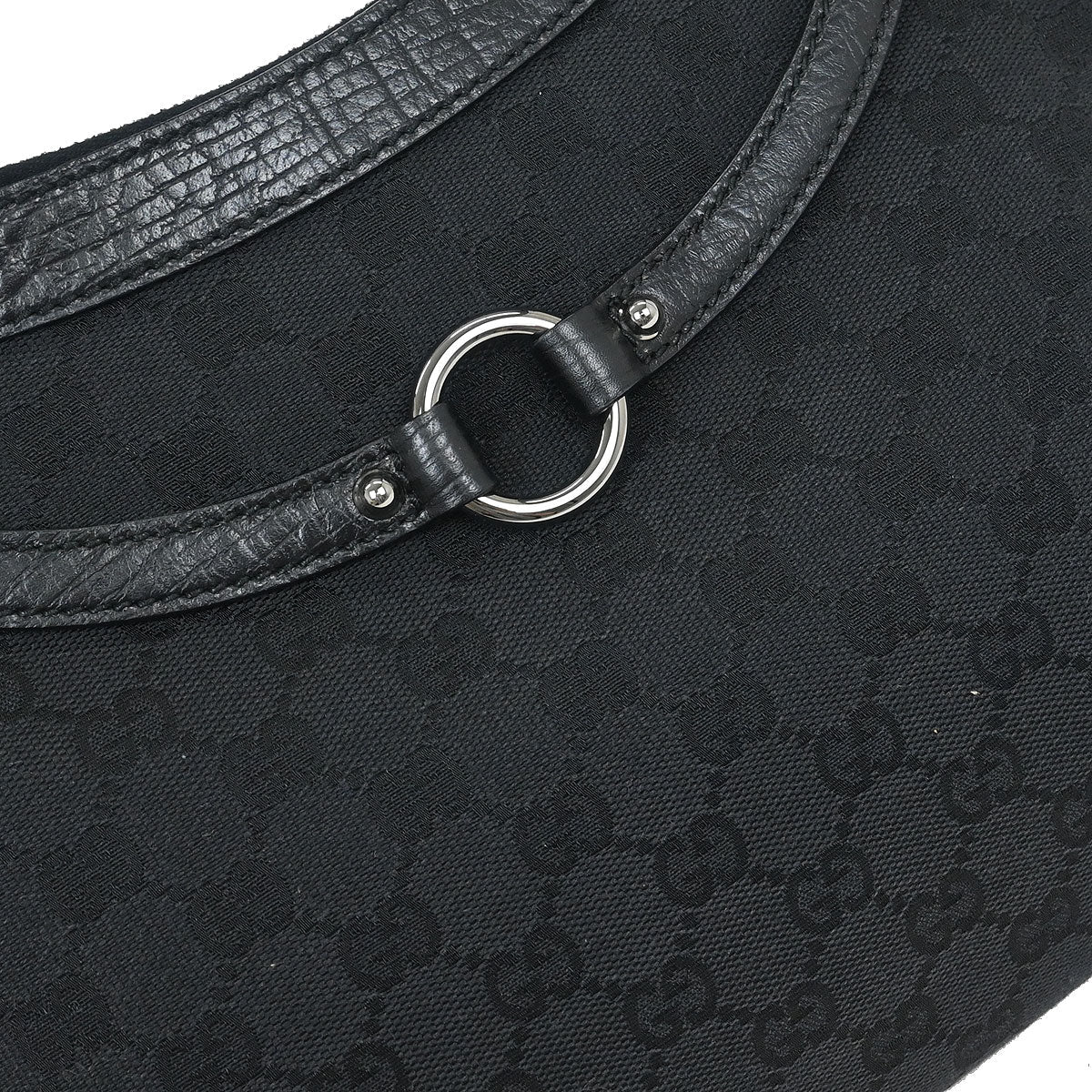 Gucci Black Horsebit Handbag - Image 5