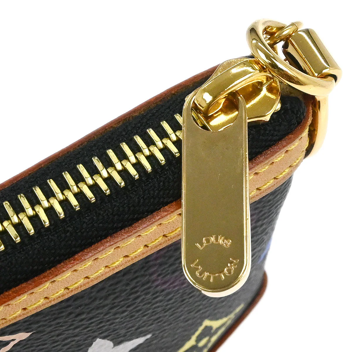 Louis Vuitton 2008 Black Multicolor Pochette Milla MM Handbag M60097 - Image 4