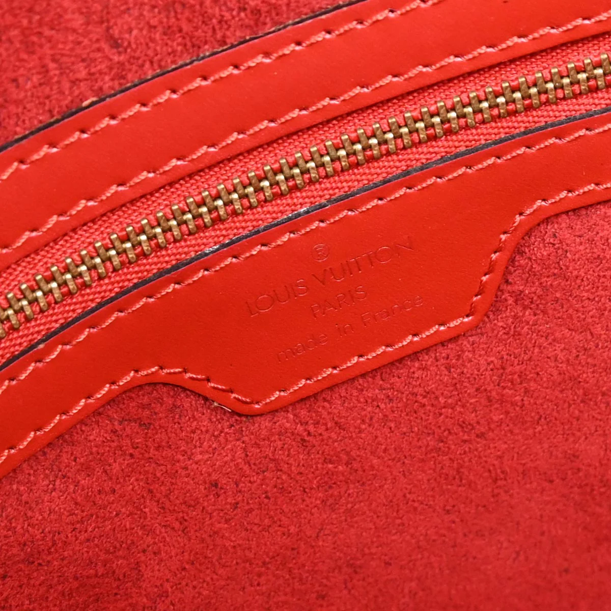 Louis Vuitton Red Epi Lussac Shoulder Bag M52287 - Image 9