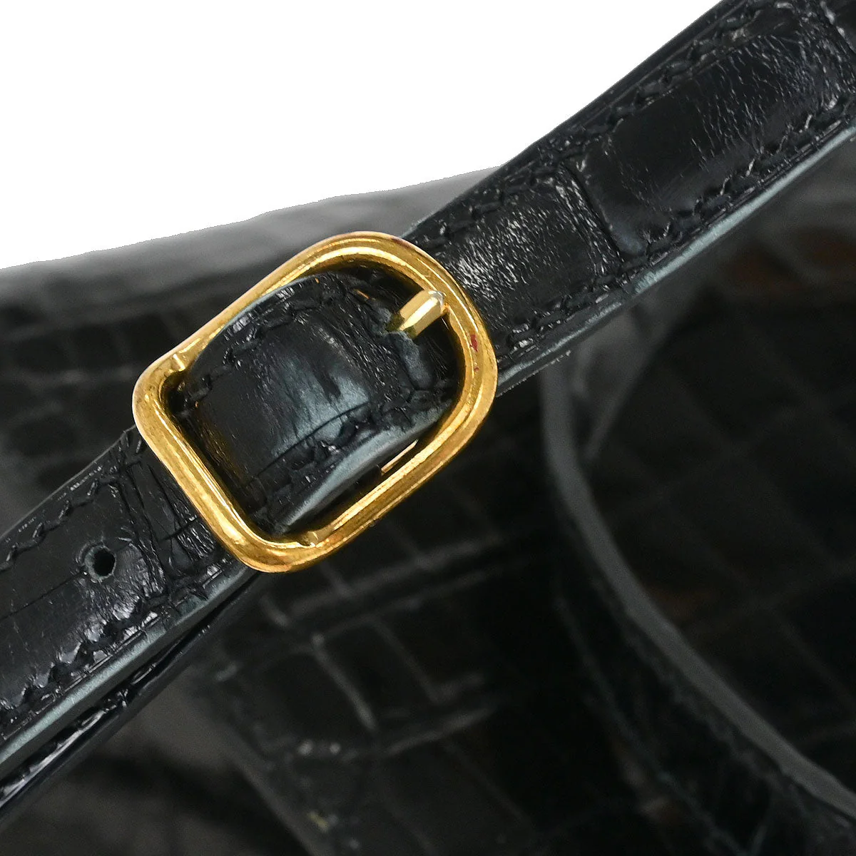 Hermes * Black Crocodile Kelly Sport PM Shoulder Bag - Image 3