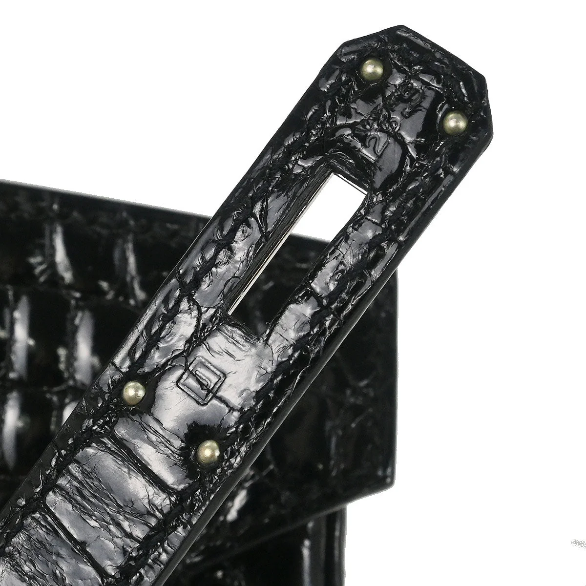 Hermes * Black Niloticus Birkin 30 Handbag - Image 7