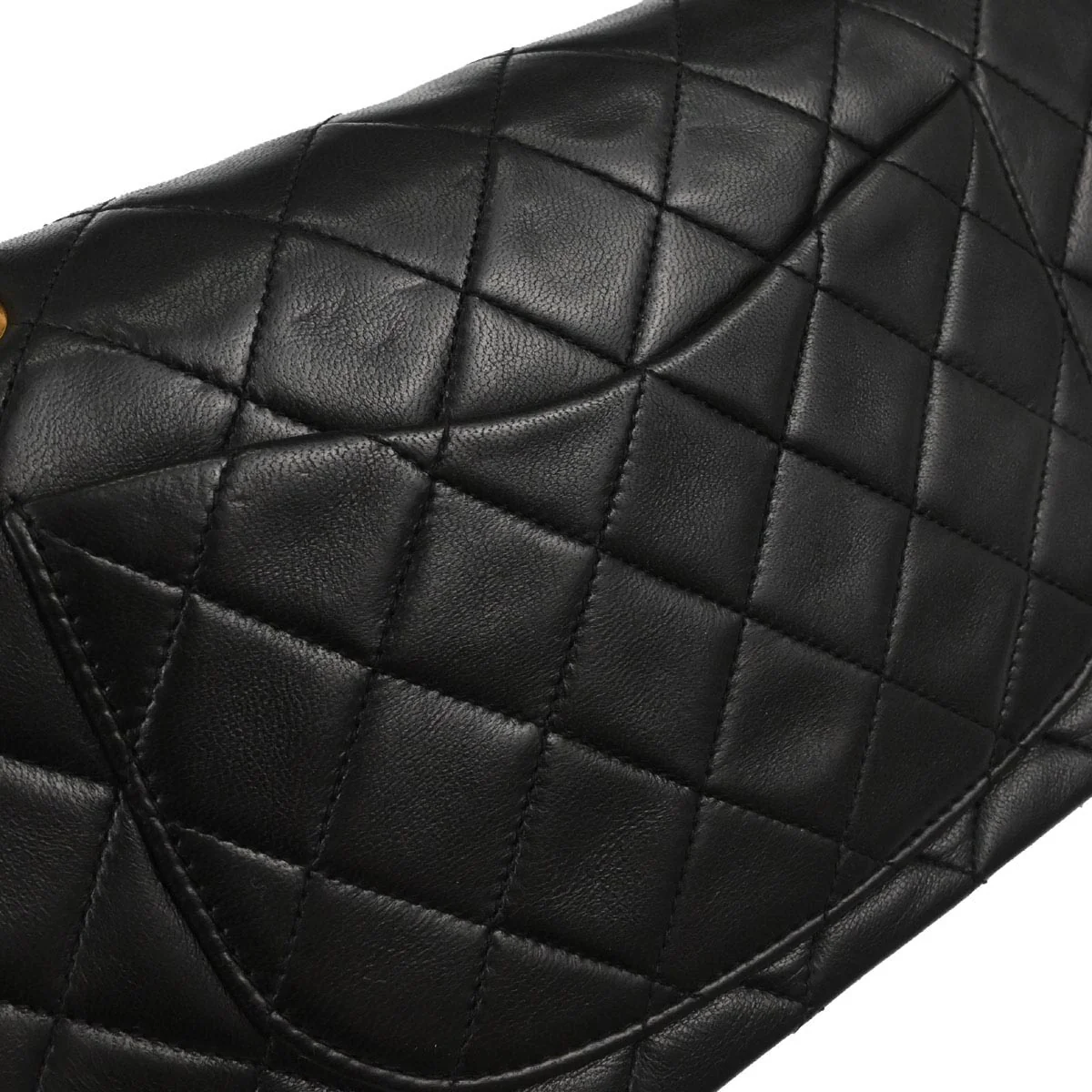 Chanel Black Lambskin Small Classic Double Flap Shoulder Bag - Image 4