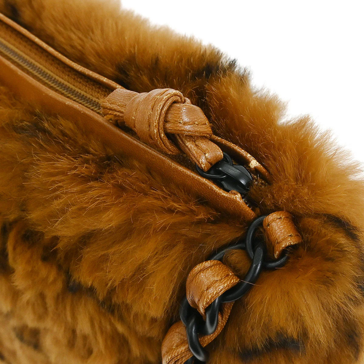 Chanel *2000-2002  Brown Fur Handbag - Image 6