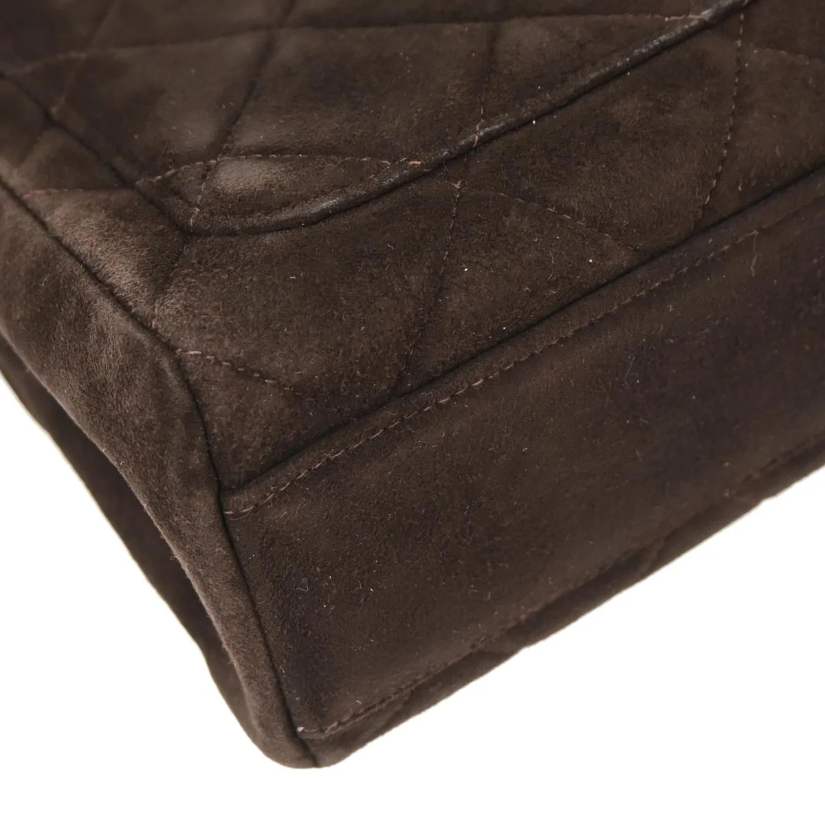 Chanel Brown Suede Shoulder Bag - Image 5