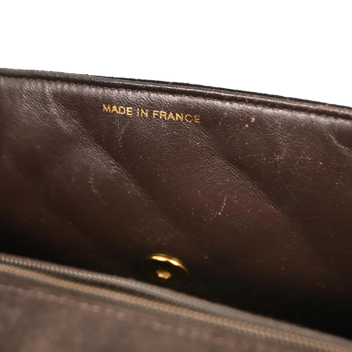 Chanel Brown Suede Shoulder Bag - Image 9
