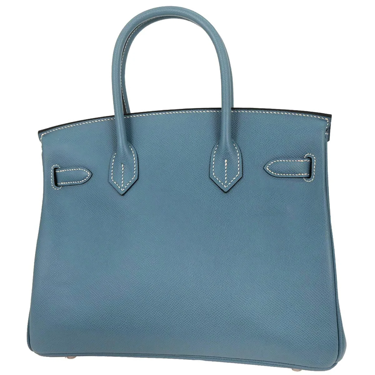 Hermes Blue Jean Courchevel Birkin 30 Handbag - Image 2