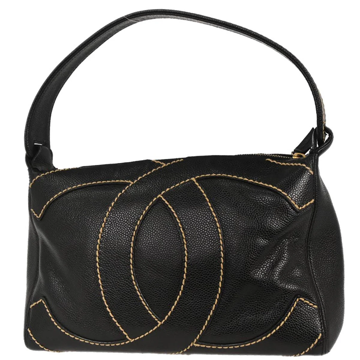 Chanel 2005-2006 Black Caviar Wild Stitch Handbag - Image 2