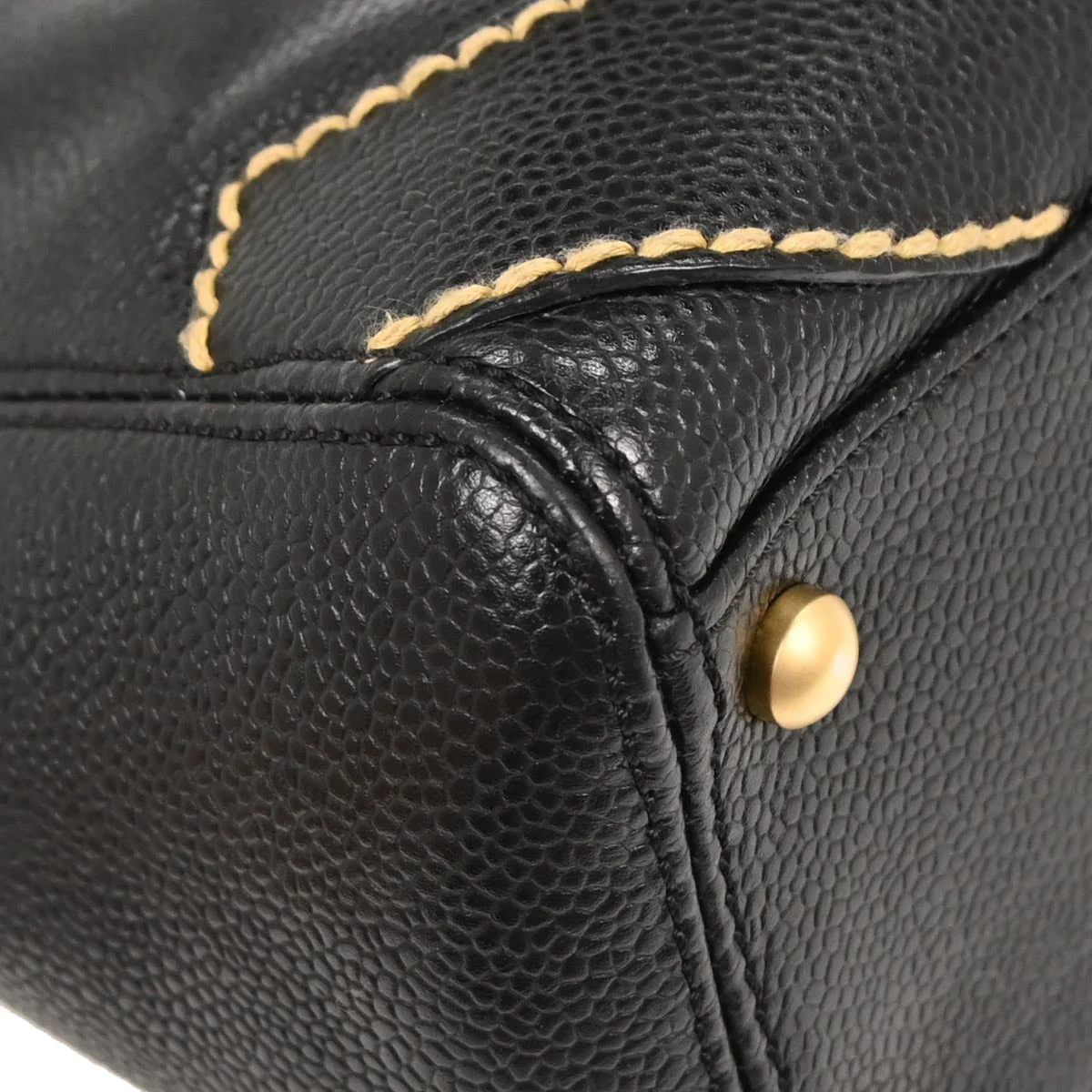 Chanel 2005-2006 Black Caviar Wild Stitch Handbag - Image 5