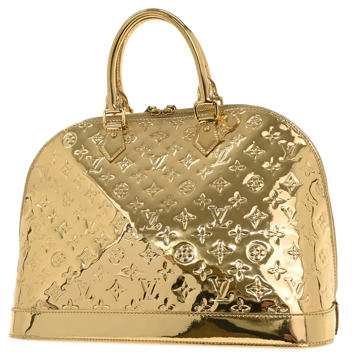 Louis Vuitton Gold Monogram Miroir Alma MM Handbag M93624 - Image 2