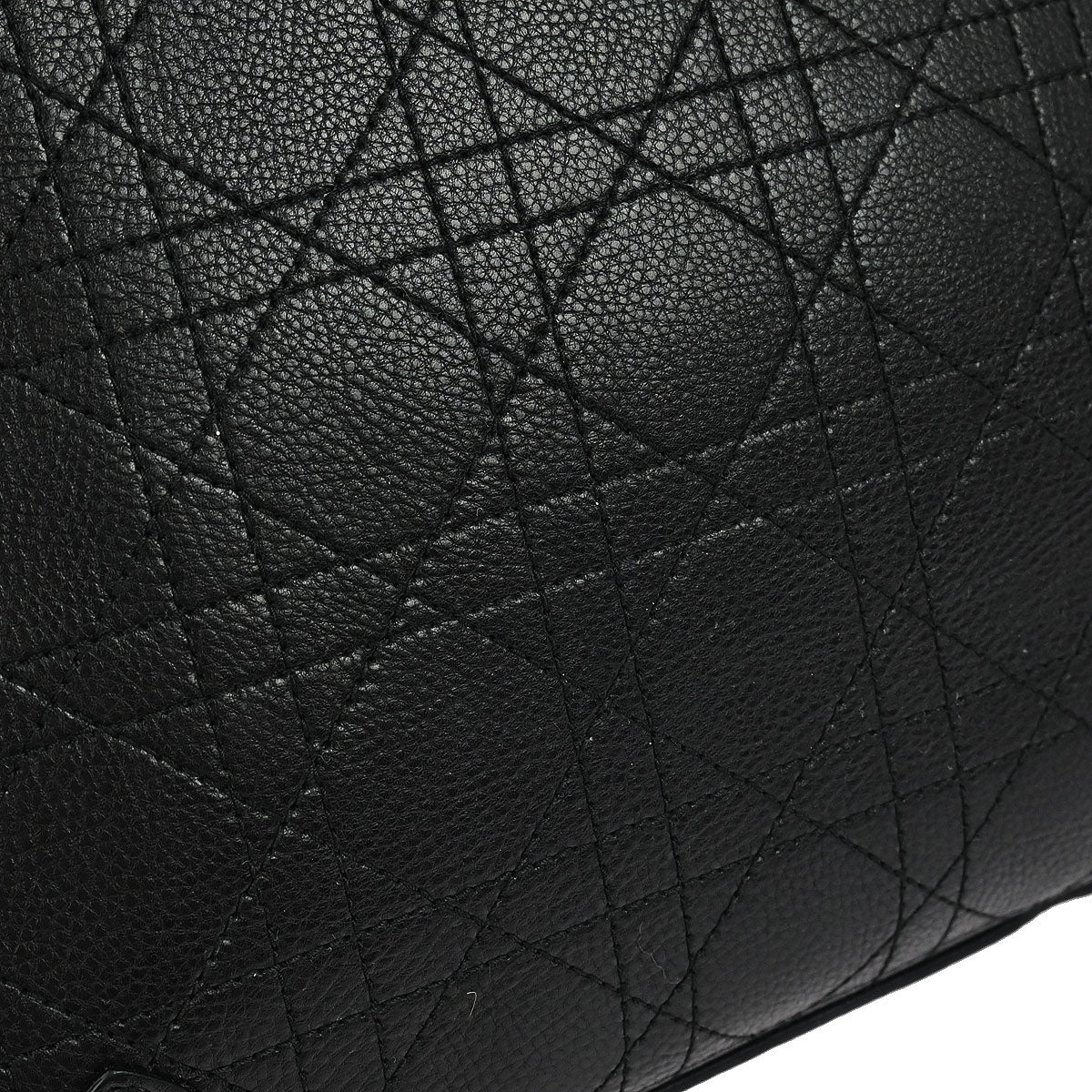 Christian Dior Black Lambskin Cannage Tote Handbag - Image 5