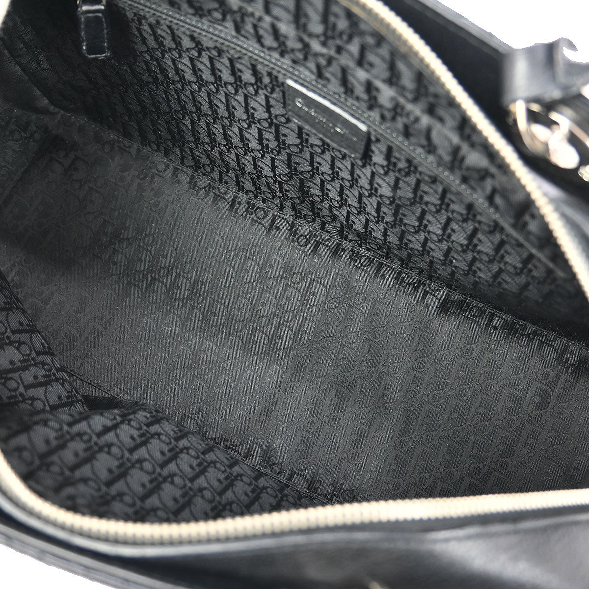 Christian Dior Black Lambskin Cannage Tote Handbag - Image 8