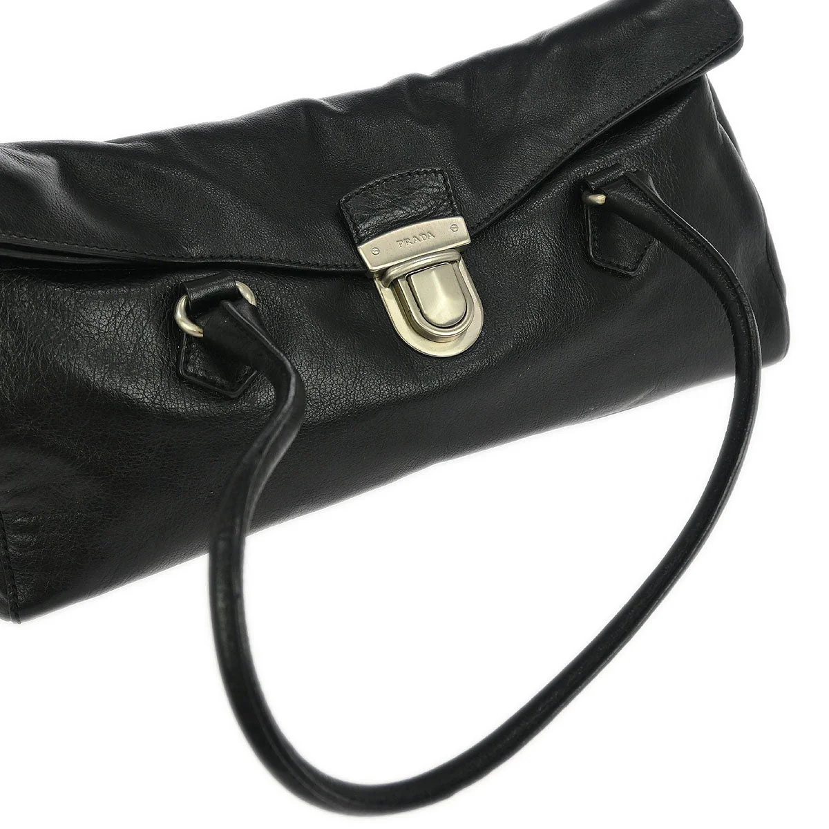Prada Black Leather Handbag - Image 4
