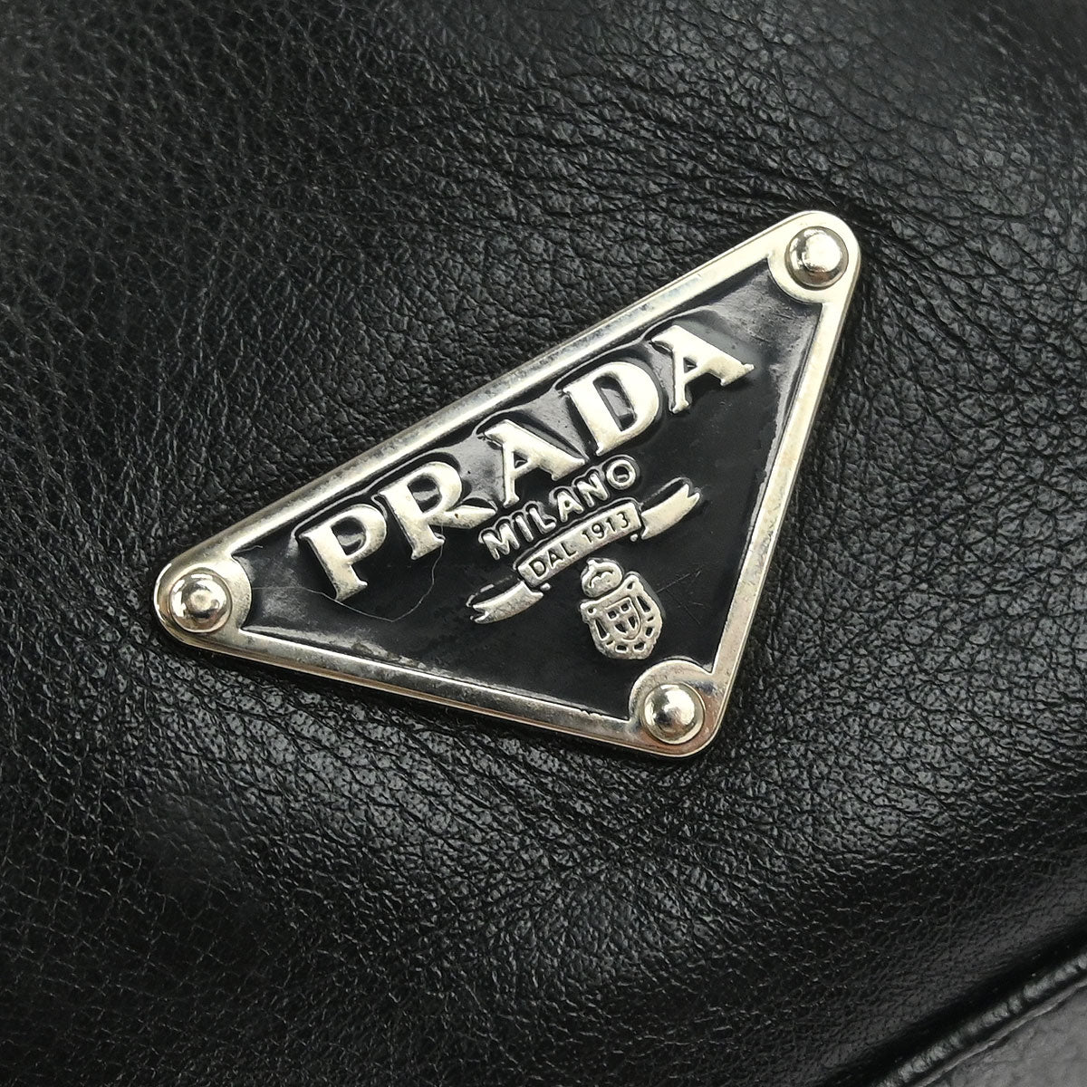 Prada Black Leather Handbag - Image 6