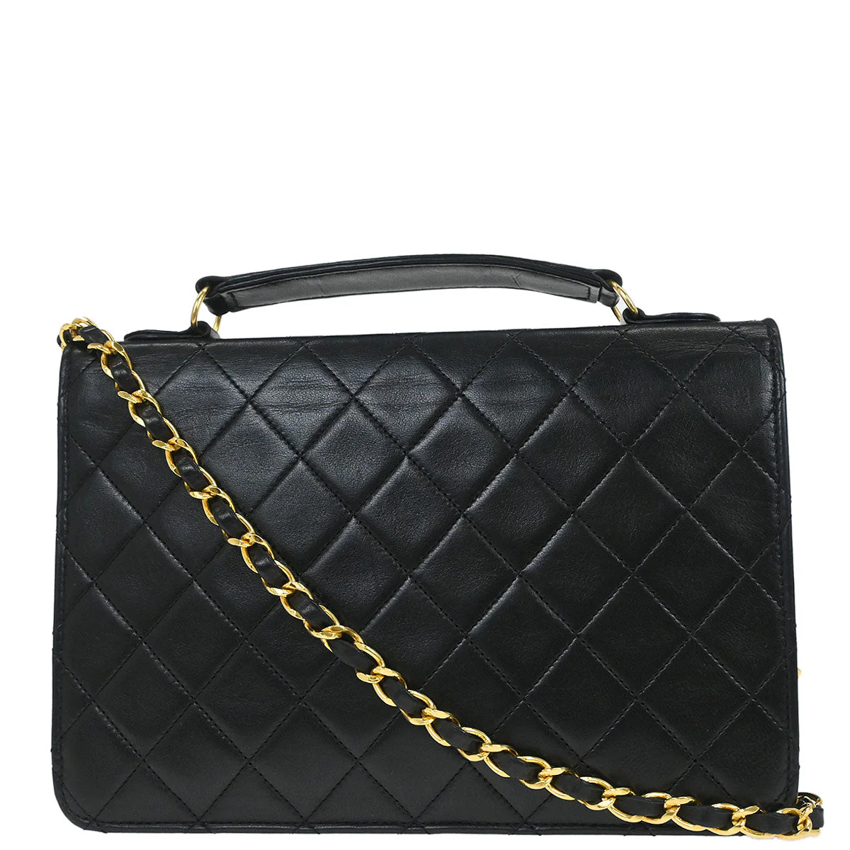 Chanel Black Lambskin 2way Shoulder Handbag - Image 2
