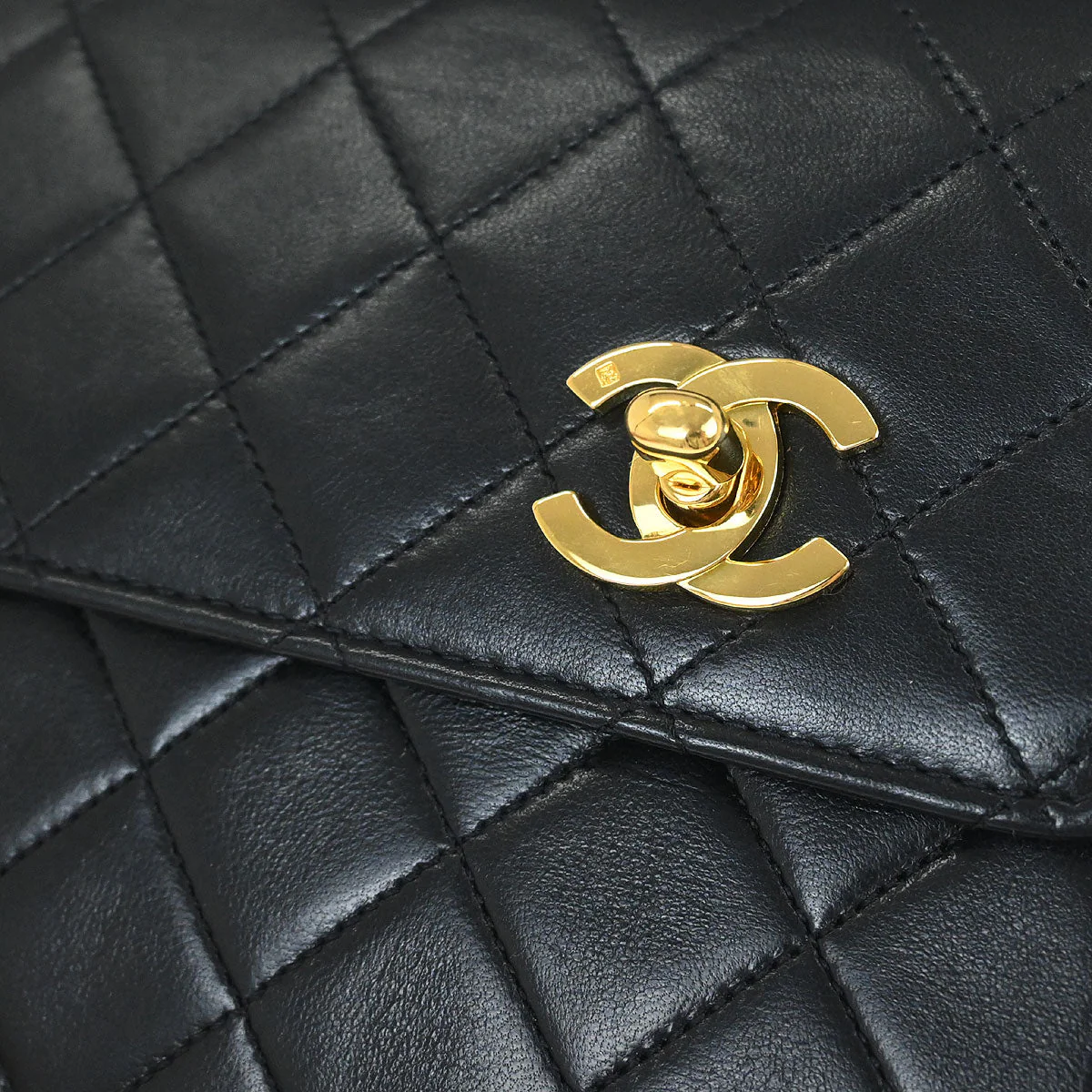 Chanel Black Lambskin 2way Shoulder Handbag - Image 5