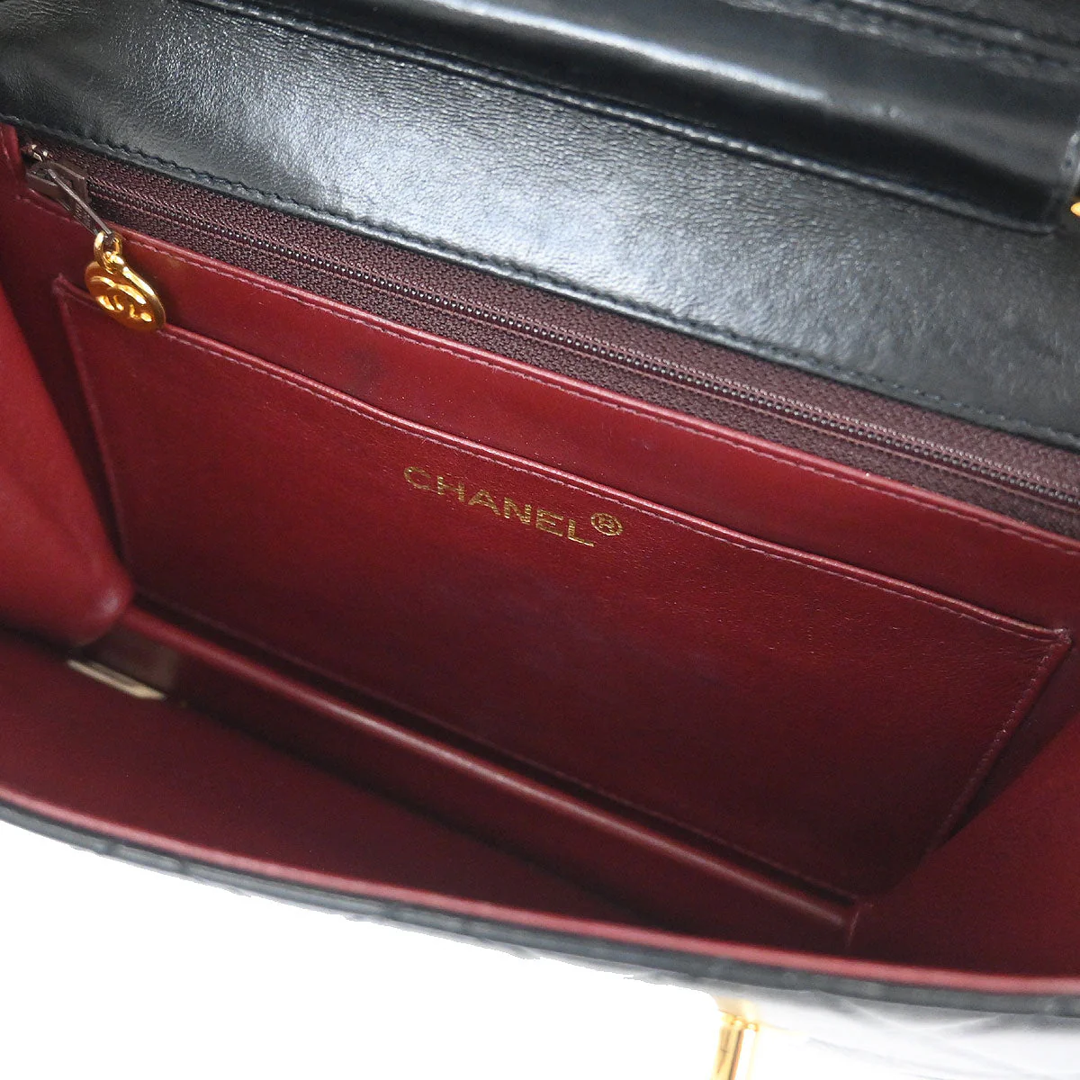 Chanel Black Lambskin 2way Shoulder Handbag - Image 7