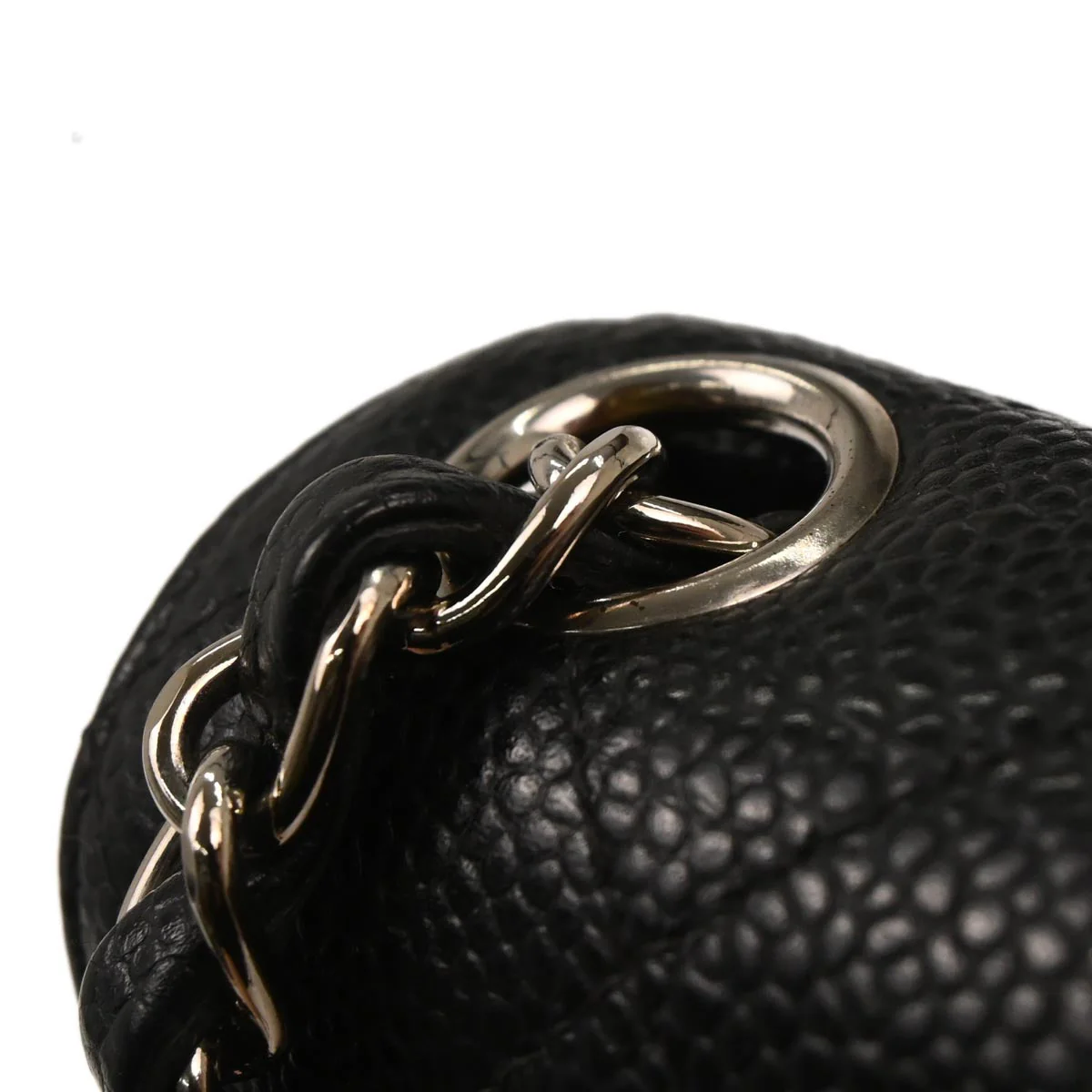 Chanel 2000-2002 Black Caviar Skin Mini Classic Square Flap Bag 17 - Image 5