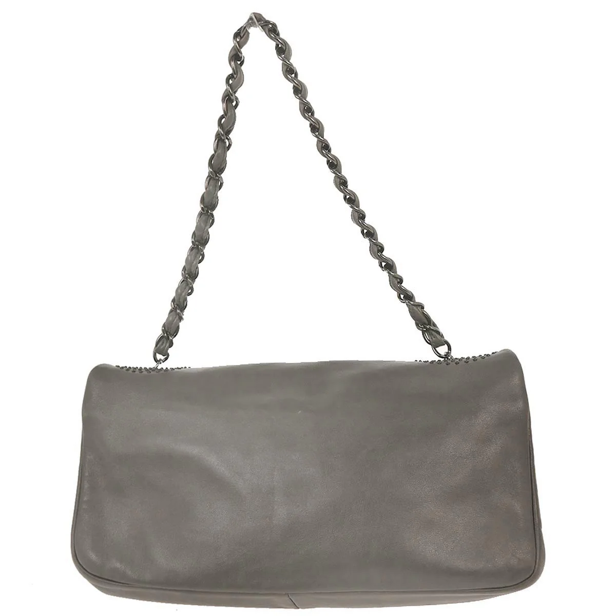 Chanel 2008-2009 Gray Lambskin Handbag - Image 2