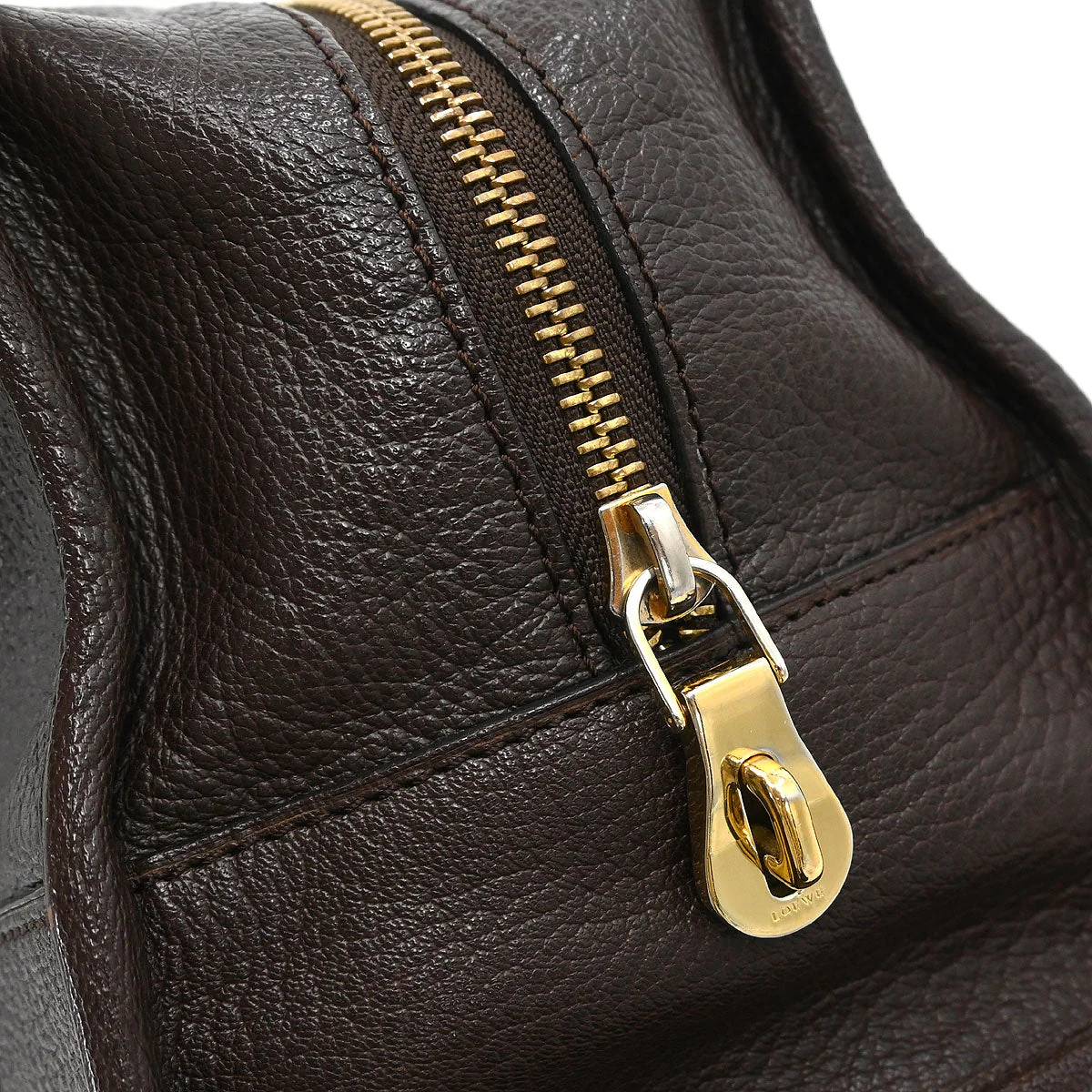 Loewe Brown Leather Amazona 28 Handbag - Image 6
