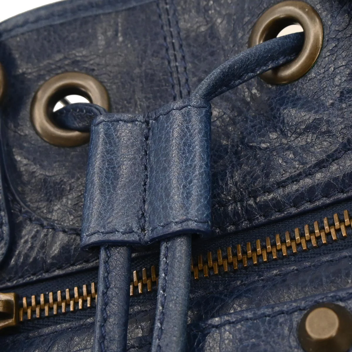 Balenciaga Blue Classic Mini Pompon 2way Shoulder Handbag - Image 3