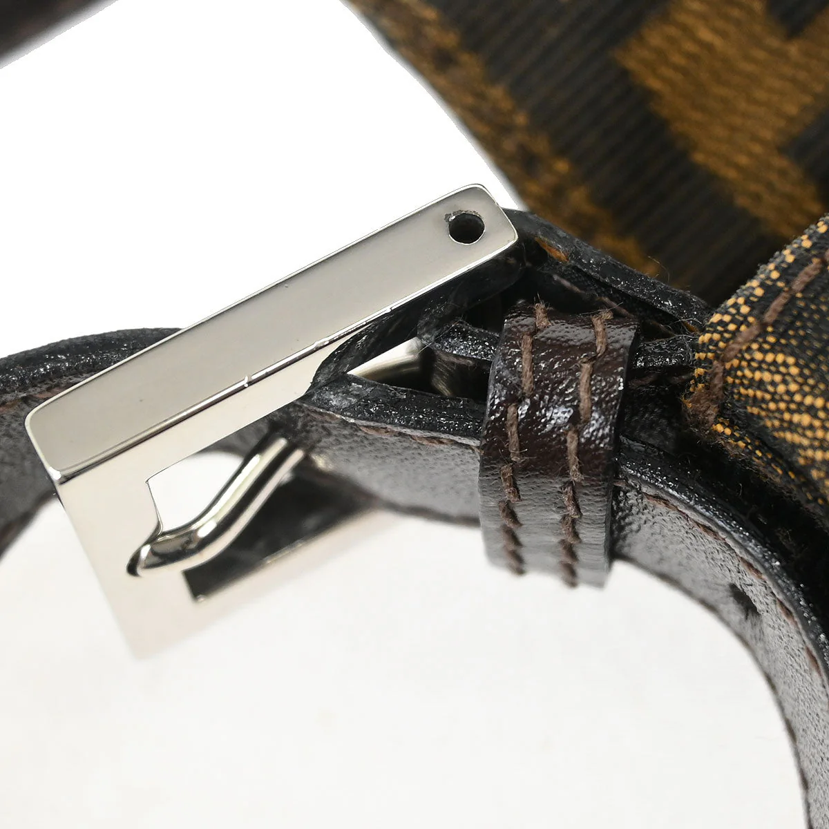 Fendi Brown Canvas Zucca Mamma Baguette Handbag - Image 6