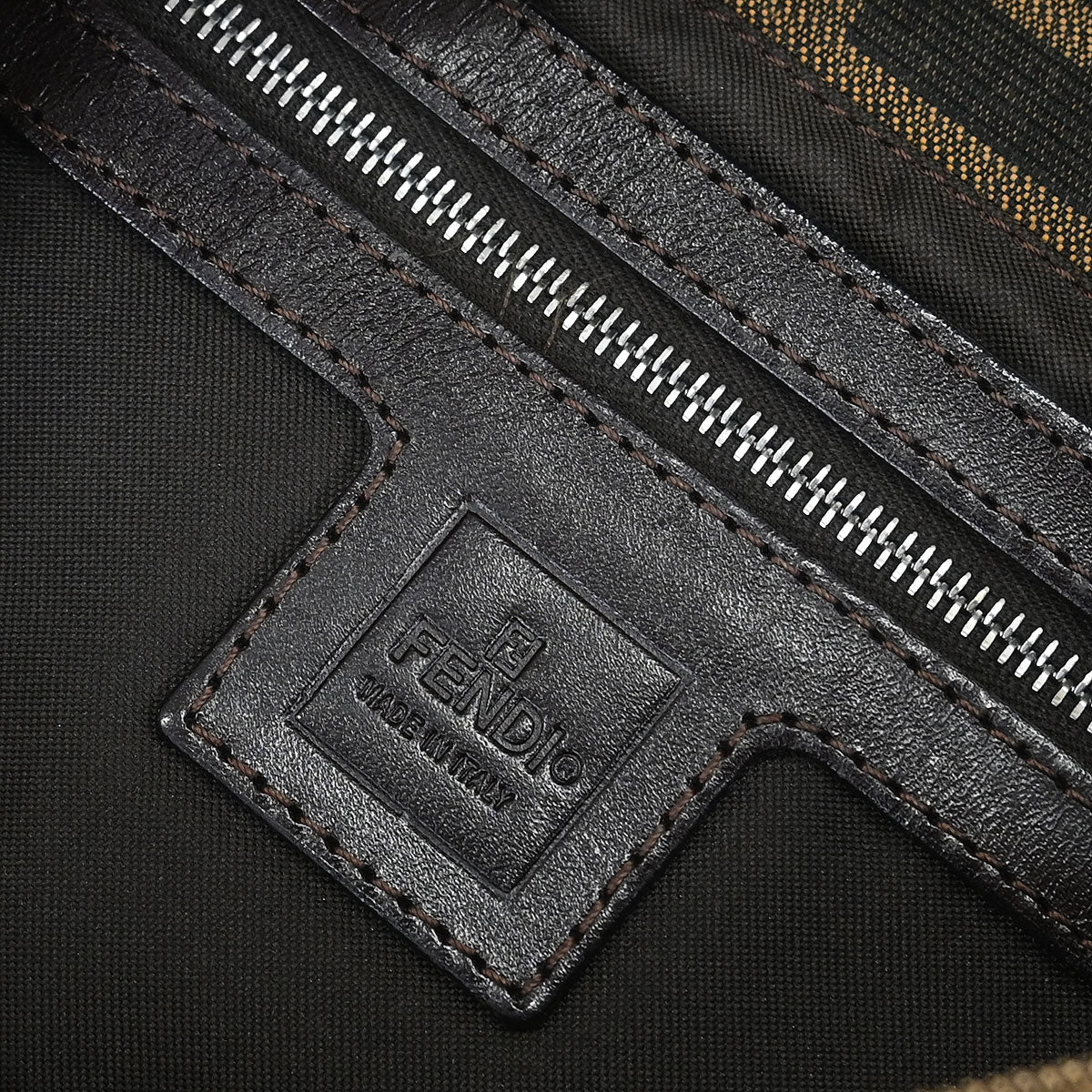 Fendi Brown Zucca Baguette Handbag - Image 8