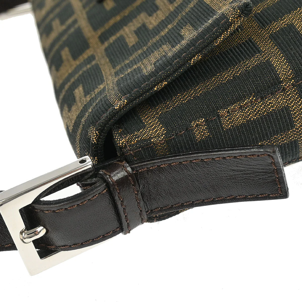 Fendi Brown Zucca Baguette Handbag - Image 5