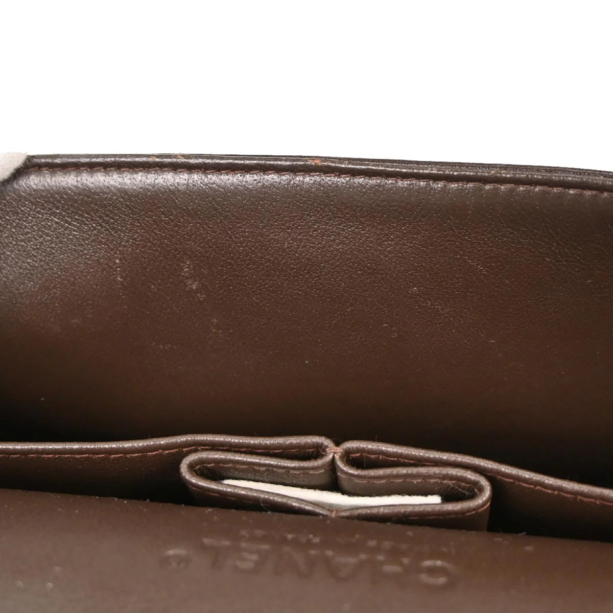 Chanel 2005-2006 Brown Tweed Medium Classic Double Flap Shoulder Bag - Image 9